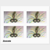 Carnival Feather Mask Art Masquerade Decal Sticker (Vel)