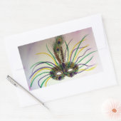 Carnival Feather Mask Art Masquerade Decal Sticker (Envelop)