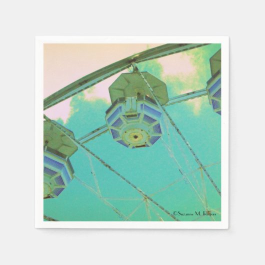 Carnival Ferris Wheel - Birthday Party Napkins Servet (Voorkant)