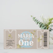 Carnival Ferris Wheel Birthday Ticket Party Kaart (Staand voorkant)