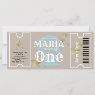 Carnival Ferris Wheel Birthday Ticket Party Kaart