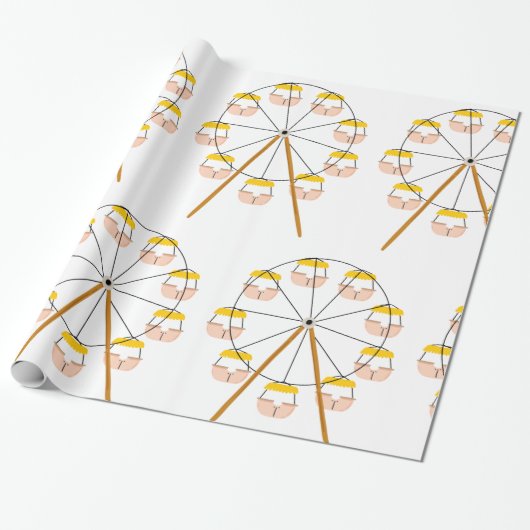 Carnival Ferris Wheel Cadeaupapier (Uitgerold)