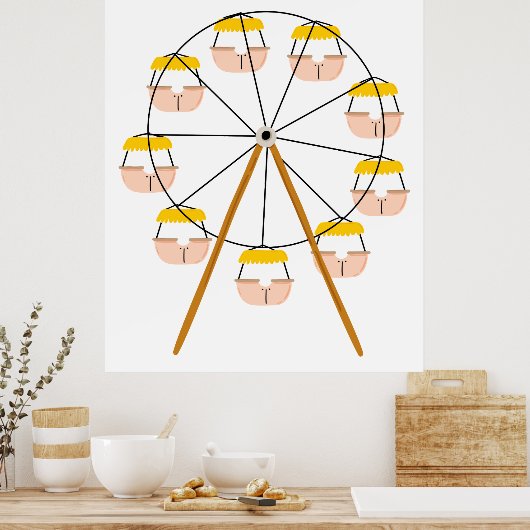 Carnival Ferris Wheel Poster (Keuken)