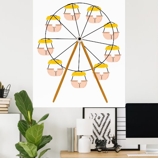 Carnival Ferris Wheel Poster (Thuiskantoor)
