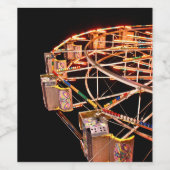 Carnival Ferris Wheel Wijn Etiket (Enkel label)