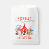 Carnival Festival Circus Show Dank je verjaardag Bedankzakje (Voorkant)