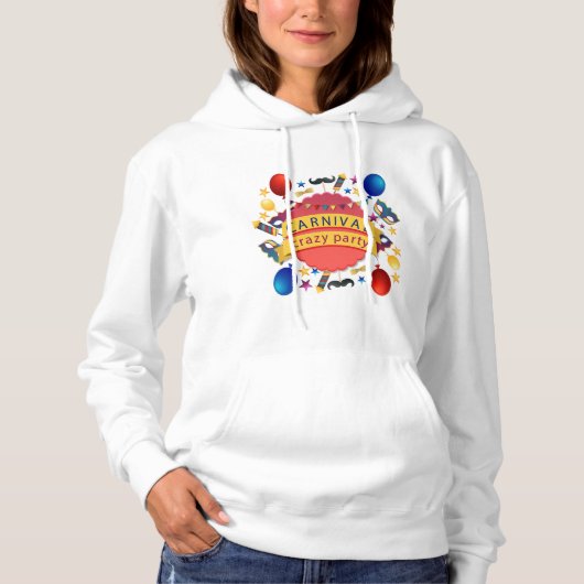 Carnival Festival Thema Design Hoodie (Voorkant)