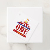 Carnival First Birthday Circus Tent Dank je wel Bedankjes Labels (In situ)