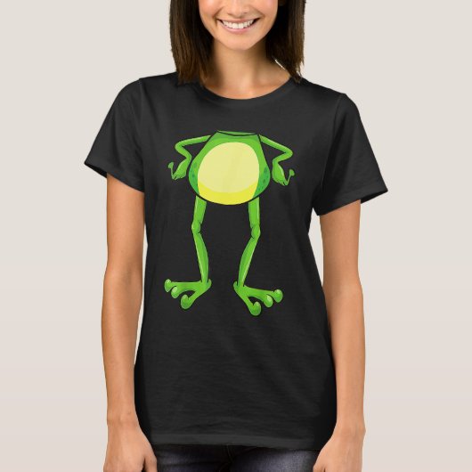 Carnival Frog Costume Fancy Dress  Green T-shirt (Voorkant)