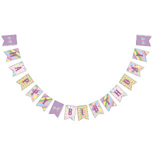 Carnival - Funfair - Pastel - Birthday - Shower Vlaggetjes