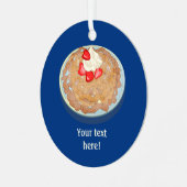 Carnival Funnel Cake - Doughnut Treat - Jouw tekst Metalen Ornament (Voorkant links)