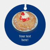 Carnival Funnel Cake - Doughnut Treat - Jouw tekst Metalen Ornament (Voorkant)