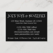 Carnival Game Plush Duck Turtle Speelgoed prijst d Visitekaartje (Achterkant)