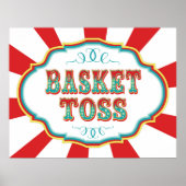 Carnival Game Sign Basket Toss Poster (Voorkant)