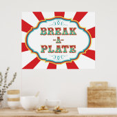 Carnival Game Sign Breek een Bord Poster (Keuken)