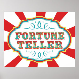 Carnival Game Sign Fortune Teller Poster