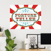 Carnival Game Sign Fortune Teller Poster (Thuiskantoor)