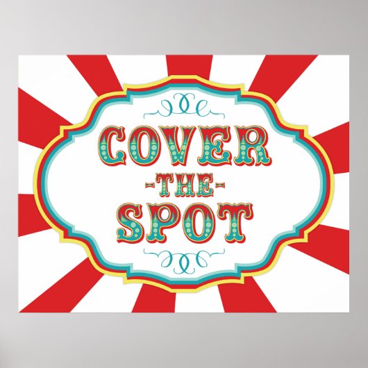 Carnival Game Sign. Hoesje Spot Poster (Voorkant)