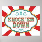 Carnival Game Sign Knock Down Poster (Voorkant)