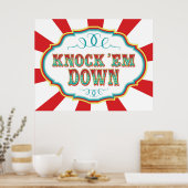 Carnival Game Sign Knock Down Poster (Keuken)