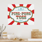 Carnival Game Sign Ping Pong Toss Poster (Keuken)