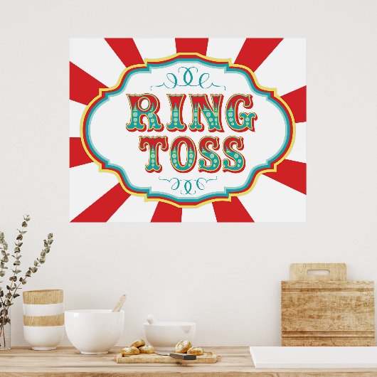 Carnival Game Sign Ring Toss Poster (Keuken)