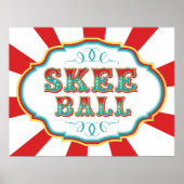 Carnival Game Sign Skee Ball Poster (Voorkant)