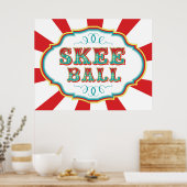 Carnival Game Sign Skee Ball Poster (Keuken)