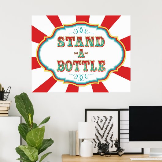 Carnival Game stand a Bottle Poster (Thuiskantoor)