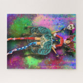 Carnival Girl - Clown Joker Jester - Painting Legpuzzel (Horizontaal)