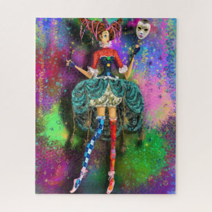 Carnival Girl Clown Joker Jester Puzzle Gift Legpuzzel