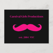 Carnival Girls Productions Mustache Briefkaart (Voorkant)