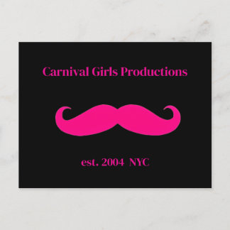 Carnival Girls Productions Mustache Briefkaart