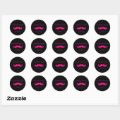 Carnival Girls Productions Mustache Ronde Sticker (Vel)