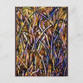 Carnival Glass Grass met Oranje mold Fungus 2005 Briefkaart