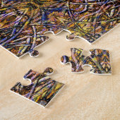 Carnival Glass Grass With Orange Mold Fungus tiled Legpuzzel (Zijkant)