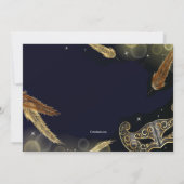 Carnival Gold en zwarte uitnodiging (Achterkant)