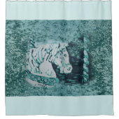 Carnival Horse Aquamarine Douchegordijn (Voorkant)