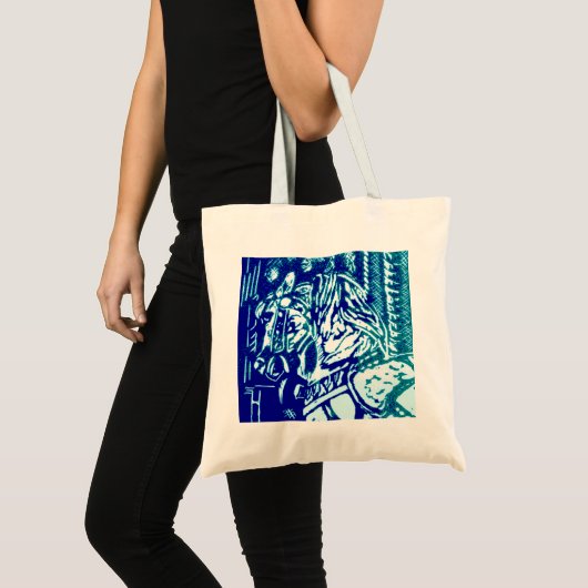 Carnival Horse Blues Tote Bag (Voorkant (product))