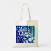 Carnival Horse Blues Tote Bag (Achterkant)