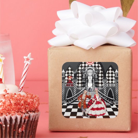 Carnival in a Magical land Vierkante Sticker (Feest)