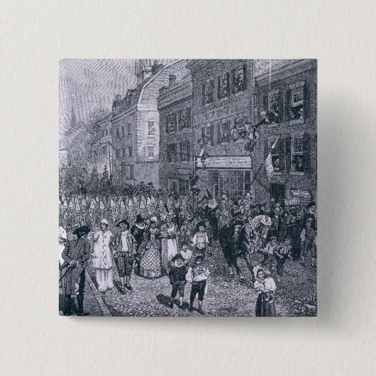 Carnival in Philadelphia Vierkante Button 5,1 Cm (Voorkant)