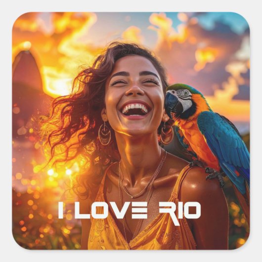 CARNIVAL IN RIO VIERKANTE STICKER (Voorkant)