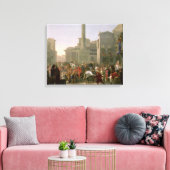 Carnival in Rome, c.1650-51 Canvas Afdruk (Insitu (Woonkamer))