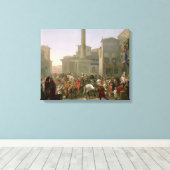 Carnival in Rome, c.1650-51 Canvas Afdruk (Insitu (Houten vloer))