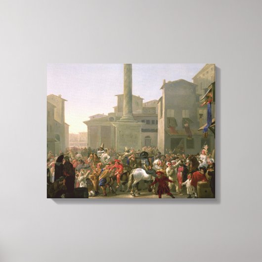 Carnival in Rome, c.1650-51 Canvas Afdruk (Voorkant)