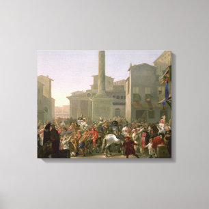 Carnival in Rome, c.1650-51 Canvas Afdruk