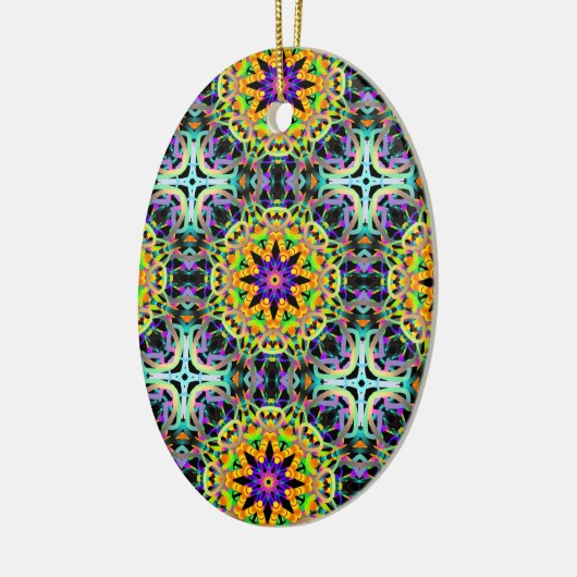 Carnival Kaleidoscope Keramisch Ornament (Links)