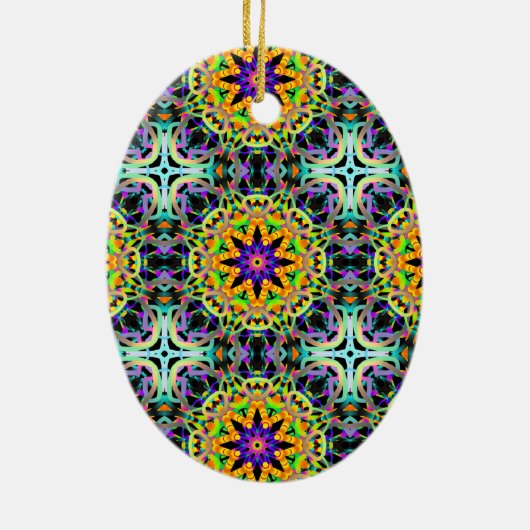 Carnival Kaleidoscope Keramisch Ornament (Achterkant)