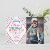 Carnival Kind Birthday Spectacular Geo Ticket Phot Aankondiging (Staand voorkant)